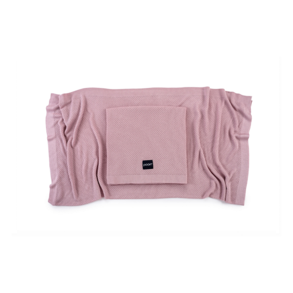 Poofi: lekki kocyk bambusowy - vintage pink
