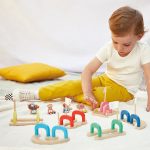 Janod: gra w kulki marmurki wyścig z przeszkodami Applepop 3+ - obrazek 2