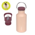 Lassig Bidon ze stali nierdzewnej z dodatkowym ustnikiem Unique różowy