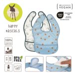 Lassig Zestaw śliniaków wodoodpornych 6m+ Happy Rascals Smile sky blue - obrazek 4