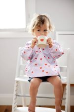 Lassig Zestaw śliniaków z długim rękawem 6m+ Happy Rascals Heart lavender - obrazek 2