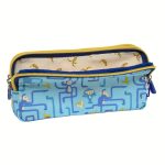 MILAN: piórnik 3 komorowy TANGLED MONKEYS niebieski - obrazek 2