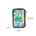 MILAN: piórnik 2-poziomowy z wyposażeniem DINOS - obrazek 4