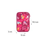 MILAN: piórnik 2-poziomowy z wyposażeniem ROLLER różowy - obrazek 4