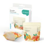 BABYONO: wielorazowe saszetki na pokarm 150 ml