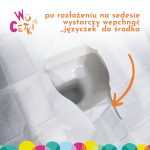 WuCetki: jednorazowe papierowe nakładki na toaletę dla dzieci i dorosłych 10 szt. - obrazek 4