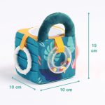 LUDI: tkaninowa KOSTKA aktywizująca z LISTKIEM i LUSTERKIEM - obrazek 5