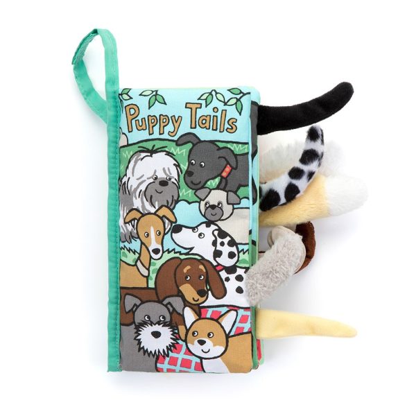 Jellycat: Puppy Tails - Książeczka Sensoryczna dla Dzieci PIESKI