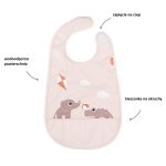 Done by Deer: śliniak z zapięciem na rzep Playground Powder - obrazek 3