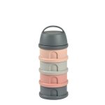 BEABA: pojemniki na mleko w proszku mineral grey/pink