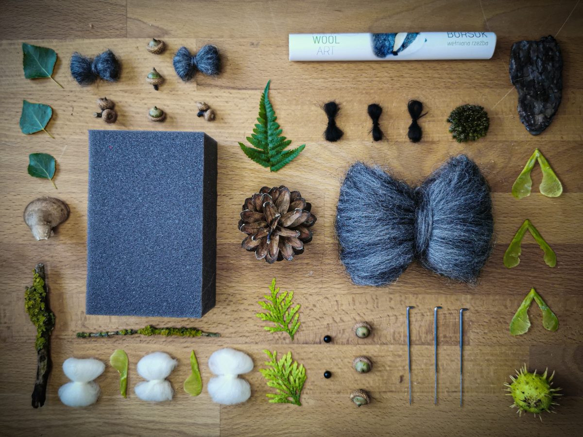 AGNA WOOL ART: Ufilcuj go sam! Zestaw do filcowania Borsuk - obrazek 3