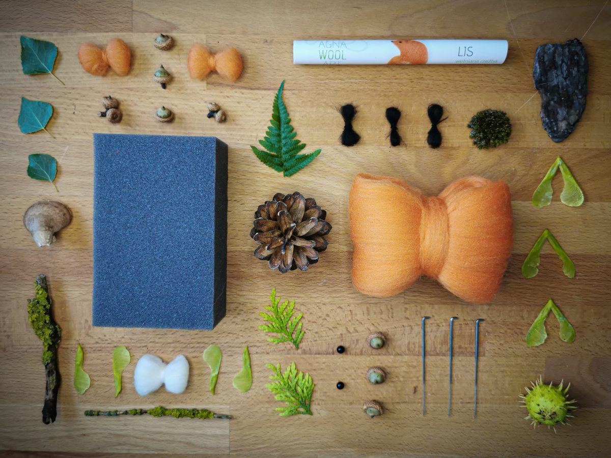 AGNA WOOL ART: Ufilcuj go sam! Zestaw do filcowania Lis - obrazek 3