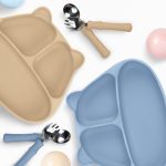 Mombella: metalowe sztućce dla dzieci Panda Light Brown - obrazek 2