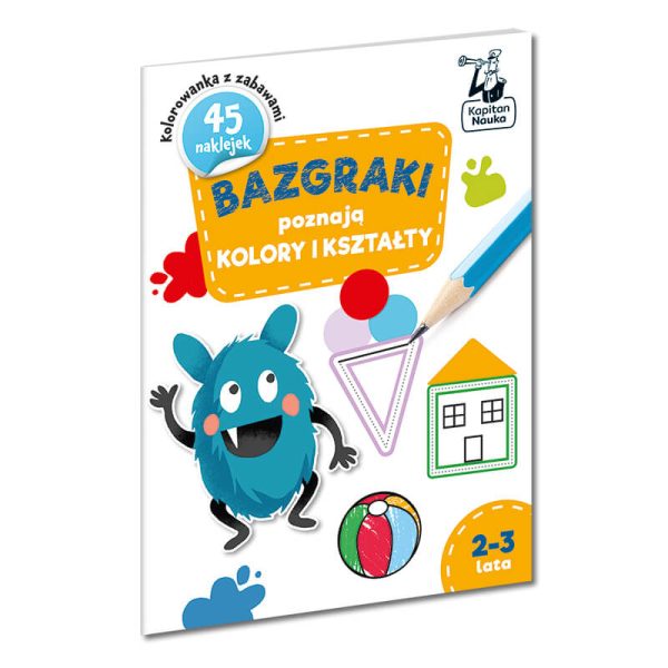 Kapitan Nauka: Bazgraki poznają KOLORY i KSZTAŁTY 2-3 lata
