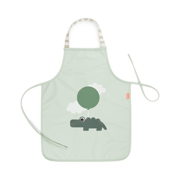 Done by Deer: wodoodporny fartuszek dla dziecka Happy Clouds Green