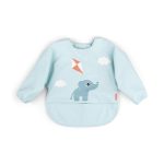 Done by Deer: śliniak z rękawami 6-18m Playground Blue