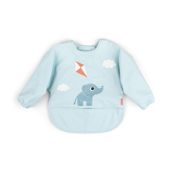 Done by Deer: śliniak z rękawami 6-18m Playground Blue