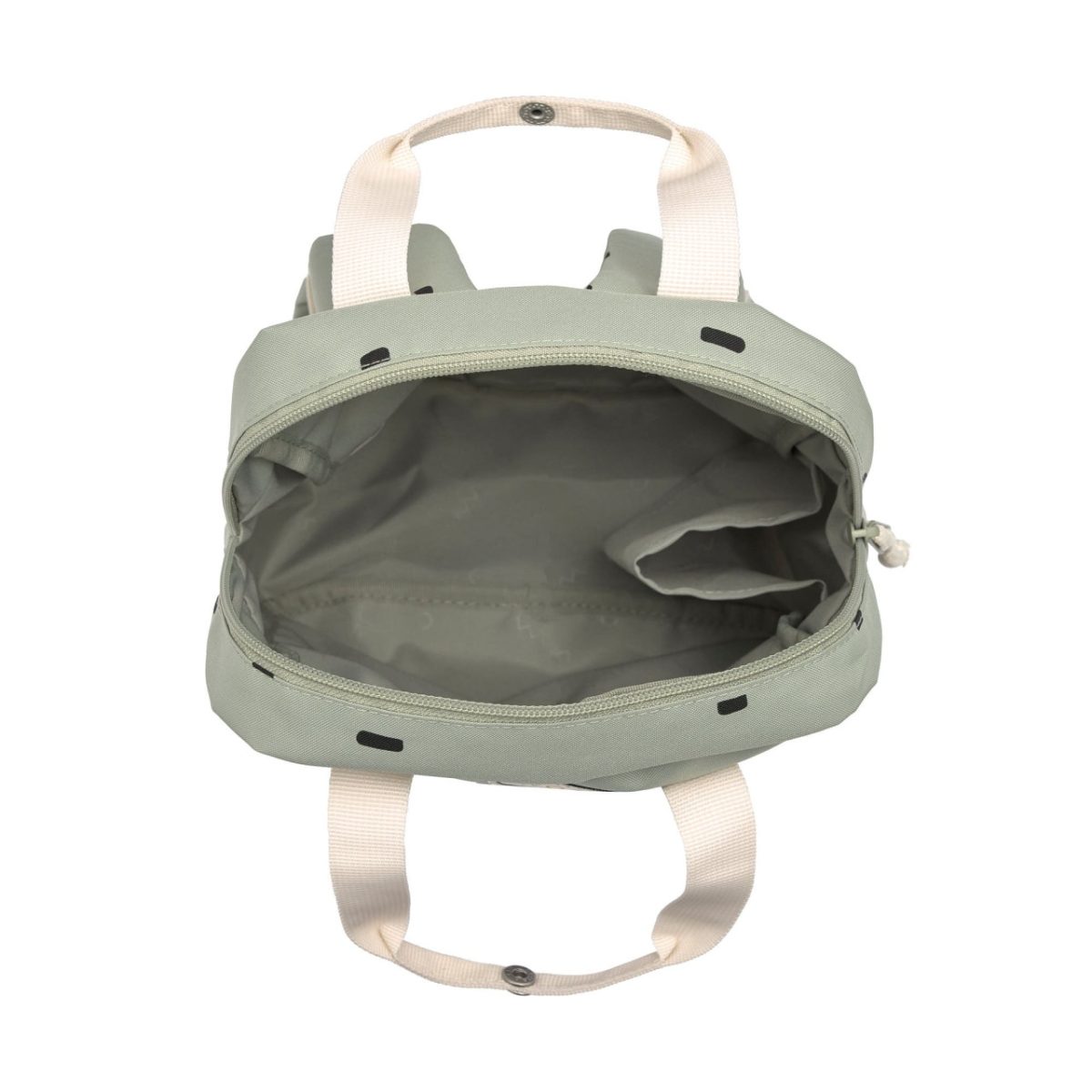 Lassig: mini plecak kwadratowy Happy Prints oliwkowy - obrazek 3