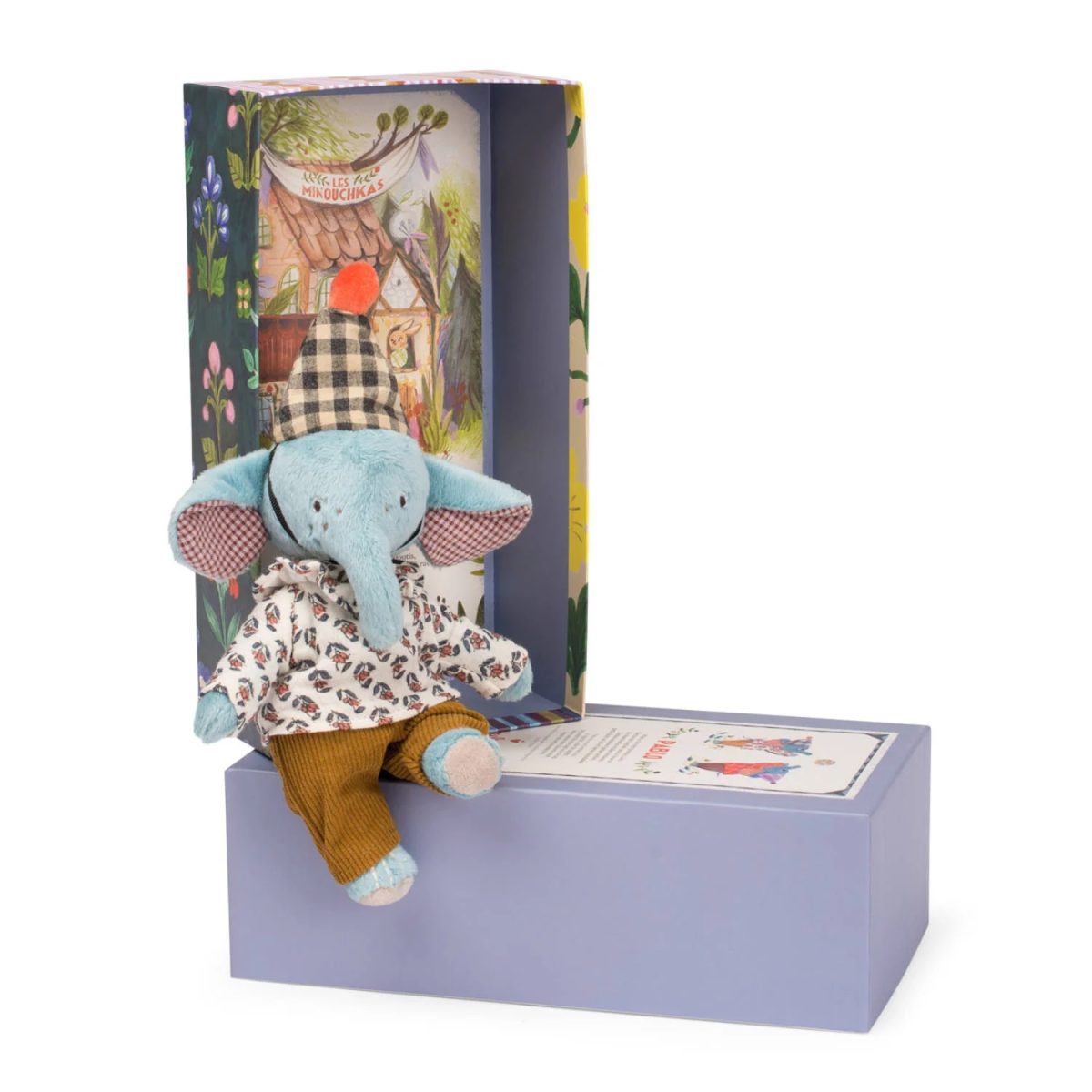 Moulin Roty: LES MINOUCHKAS - Słonik PABLO w ozdobnym pudełku - obrazek 1