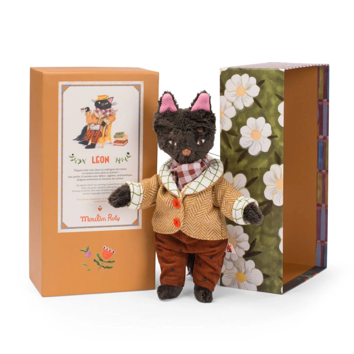 Moulin Roty: LES MINOUCHKAS - Kotek LÉON w ozdobnym pudełku - obrazek 1