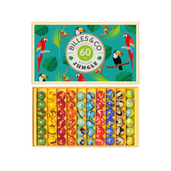 Billes & Co: Szklane kulki DŻUNGLA / 60 el.