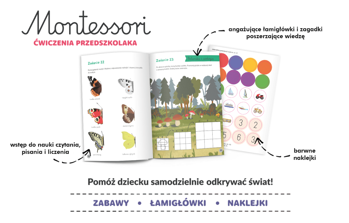 Kapitan Nauka: Montessori. Ćwiczenia przedszkolaka 4-6 lat - obrazek 2