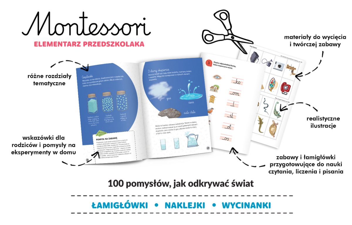 Kapitan Nauka: Montessori. Elementarz przedszkolaka 4-6 lat - obrazek 2