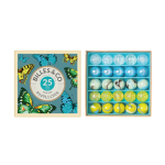 Billes & Co: Szklane kulki NIEBIESKIE MOTYLE / 25 el.