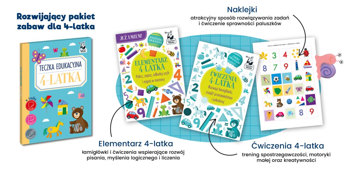 Kapitan Nauka: teczka edukacyjna 4-latka - obrazek 2