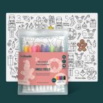 HeyDoodle: Duża Mata Silikonowa do Kolorowania A3 - Wesołych Świąt