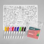 HeyDoodle: Duża Mata Silikonowa do Kolorowania A3 - Wesołych Świąt - obrazek 2