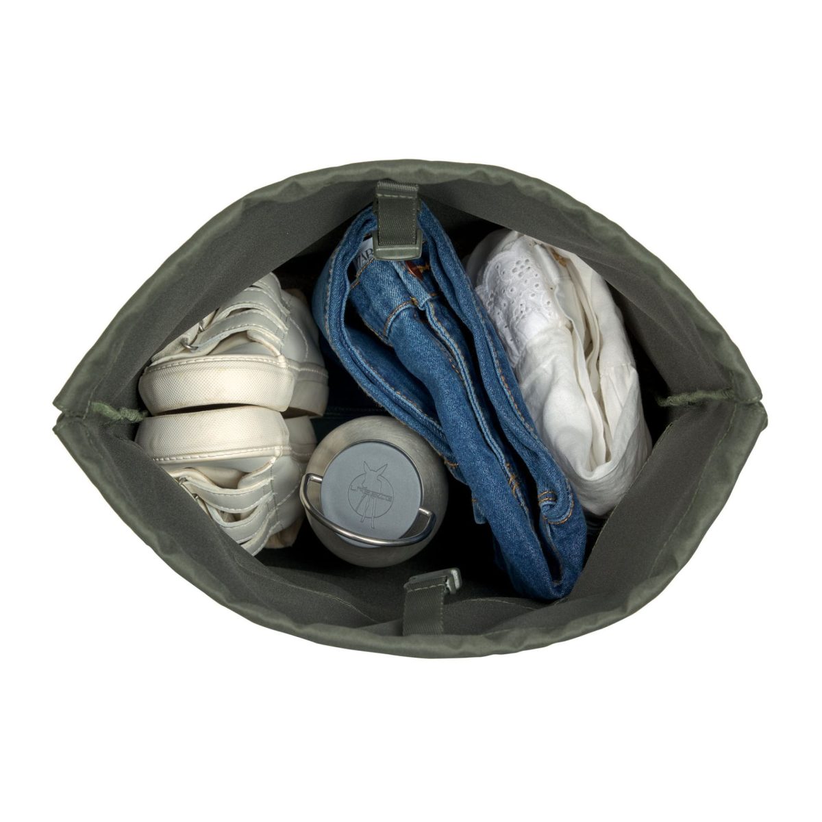 Lassig: torba sportowa / worek szkolny / dark olive - obrazek 3