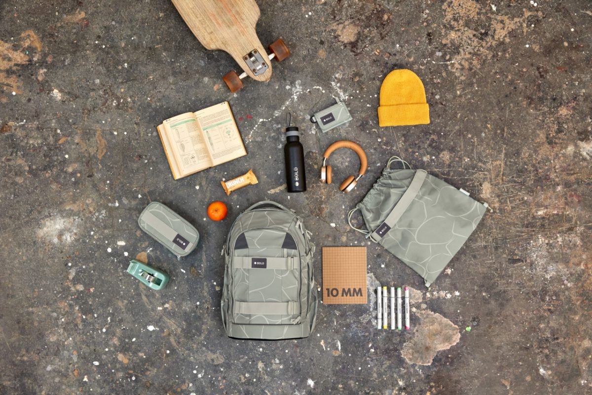 Lassig: portfel szkolny BOLD / szałwiowy - obrazek 2