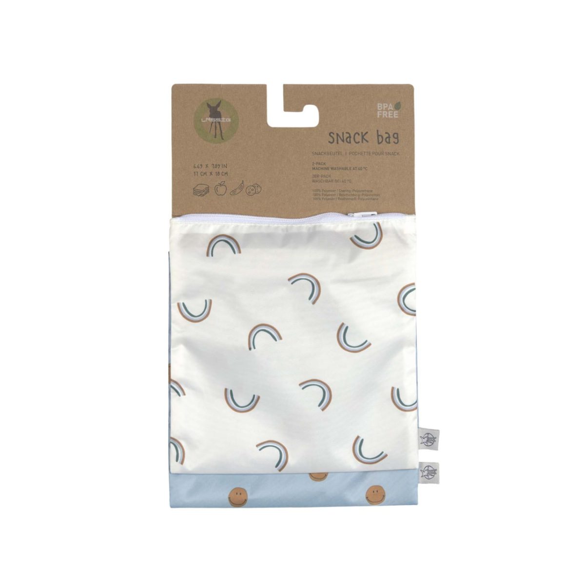 Lassig: zestaw torebek na przekąski Happy Rascals Smile - obrazek 3