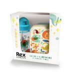 Rex London: Zestaw śniadaniowy lunchbox i bidon Dzikie zwierzęta