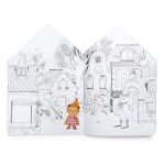 Moulin Roty: Kolorowanka z naklejkami domek LES MINOUCHKAS - obrazek 4