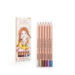 Moulin Roty: Zestaw 6 metalicznych kredek LES ROSALIES