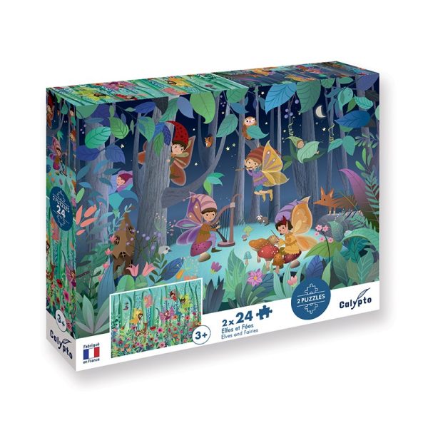 Calypto: Puzzle 2 x 24 el. ELFY I WRÓŻKI