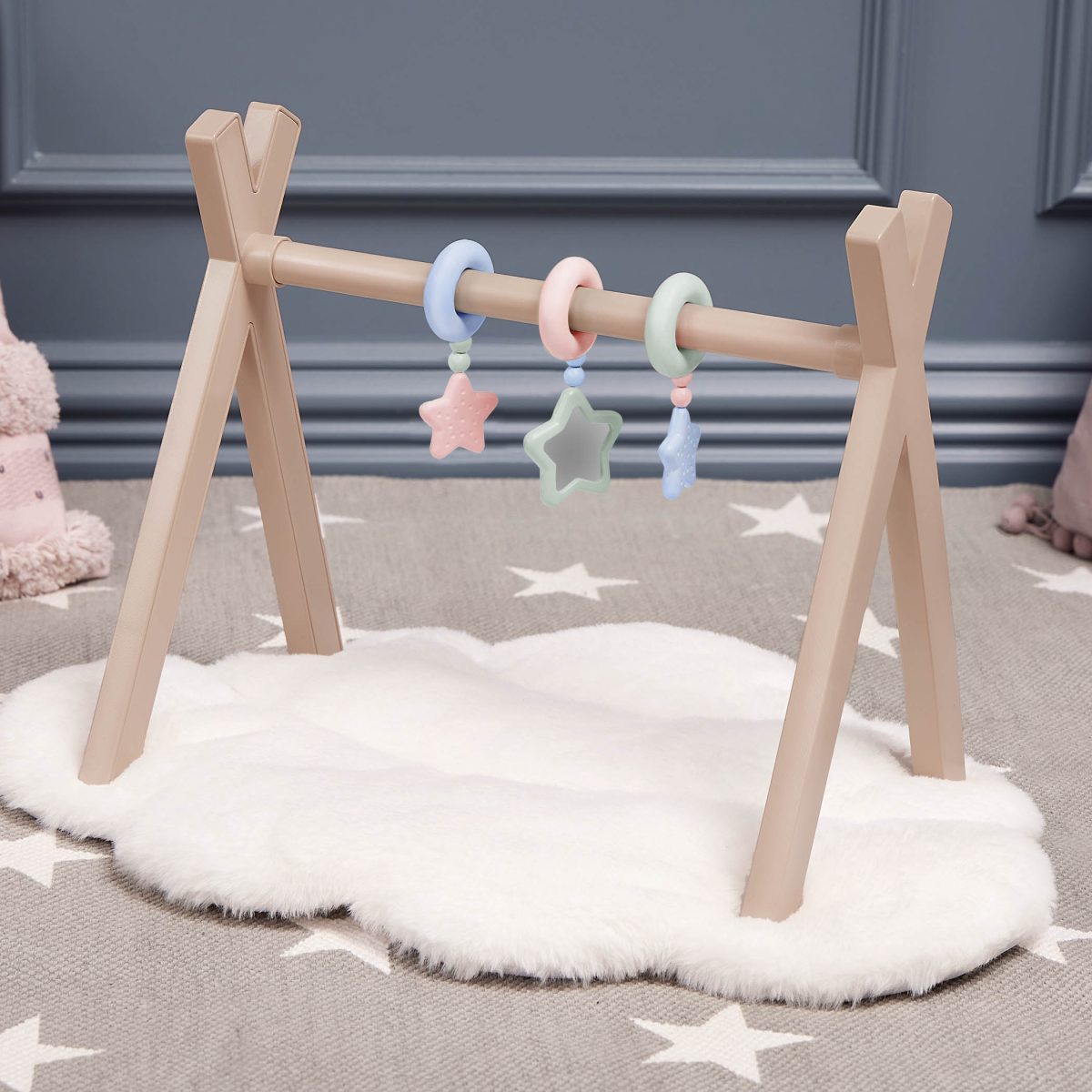 LullaBaby: Mata – CHMURKA i stelaż z gwiazdkami – dla lalki NIEMOWLAKA - obrazek 3