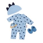 LullaBaby: zestaw ubranek dla lalek NIEMOWLĄT – pidżamka chłopięca