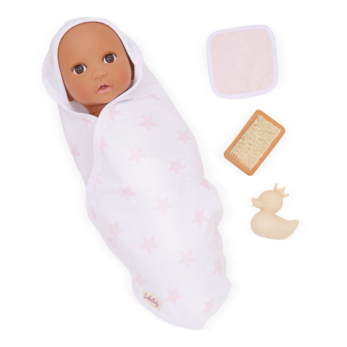 LBY7646-LBY7686_DP_B LullaBaby: Kąpiel lalki NIEMOWLAKA – ręcznik z akcesoriami kąpielowymi - obrazek 7