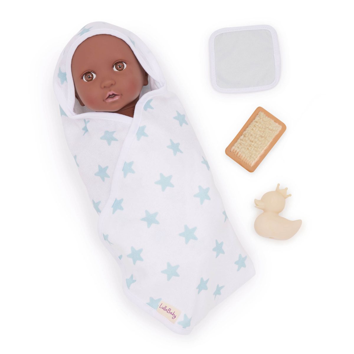 LullaBaby: Kąpiel lalki NIEMOWLAKA – ręcznik z akcesoriami kąpielowymi - obrazek 6
