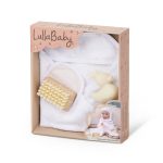 LullaBaby: Kąpiel lalki NIEMOWLAKA – ręcznik z akcesoriami kąpielowymi