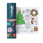 HeyDoodle: Mata Silikonowa do Kolorowania A4 Cyferki - Wesołych Świąt