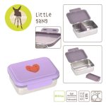 Lassig: Lunchbox ze stali nierdzewnej Little Gang Heart lilac - obrazek 5