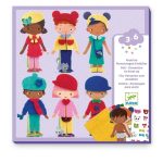 Djeco: ZESTAW ART Wyklejanki filcowe UBIERANKI 3+