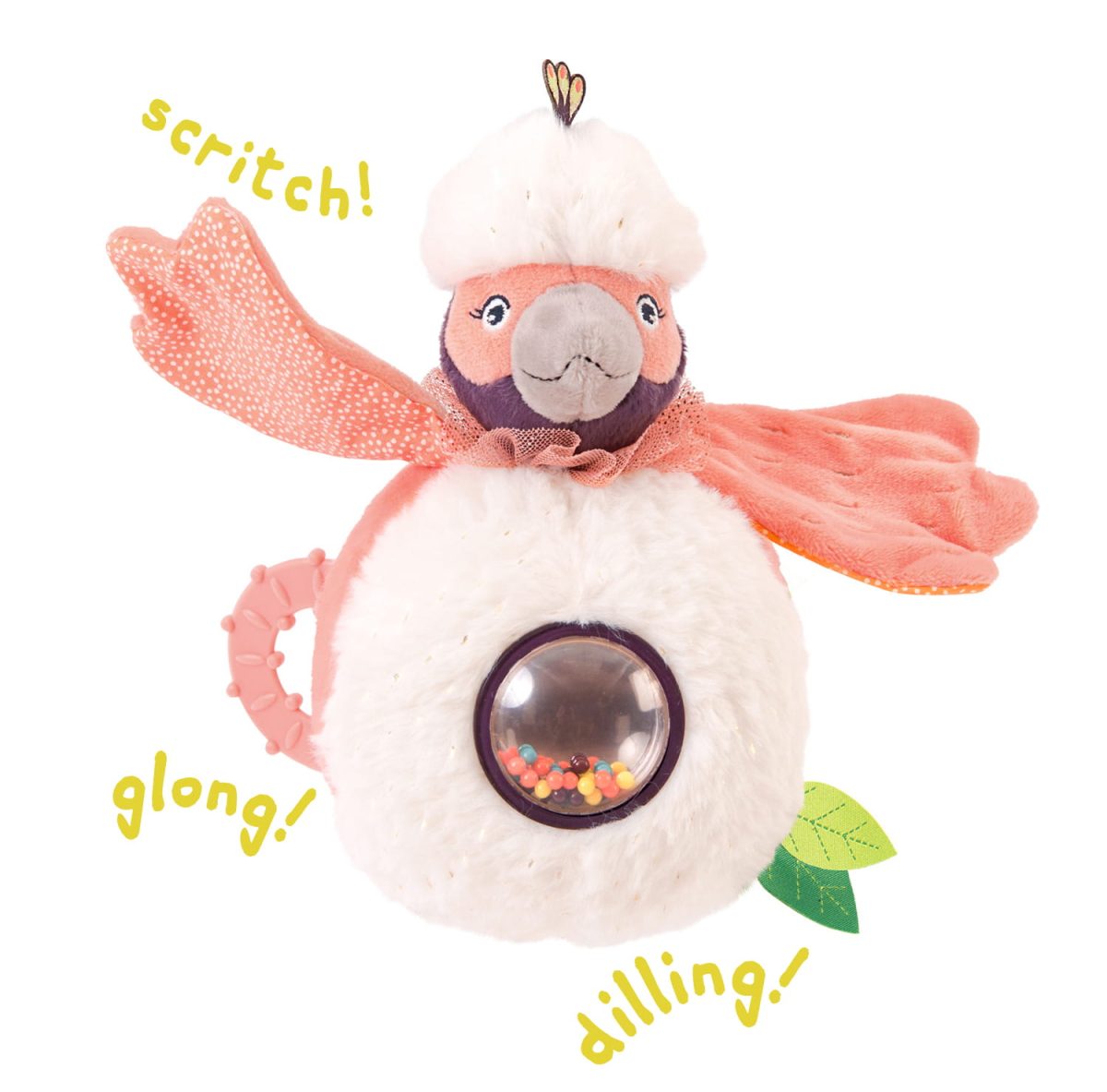 Moulin Roty: Pluszowa maskotka - grzechotka papuga PALOMA - obrazek 1