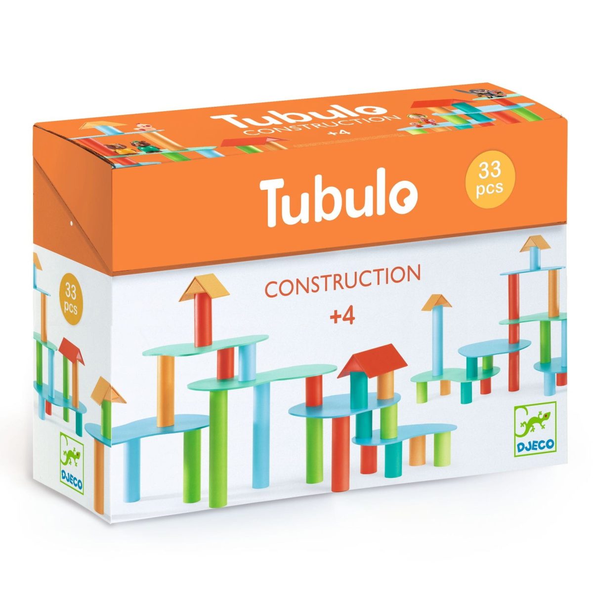 Djeco: Tekturowe klocki konstrukcyjne TUBULO 4+ - obrazek 1