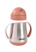 Beaba: termiczny bidon niekapek ze słomką 250 ml Terracotta - obrazek 3