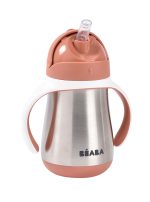 Beaba: termiczny bidon niekapek ze słomką 250 ml Terracotta - obrazek 4
